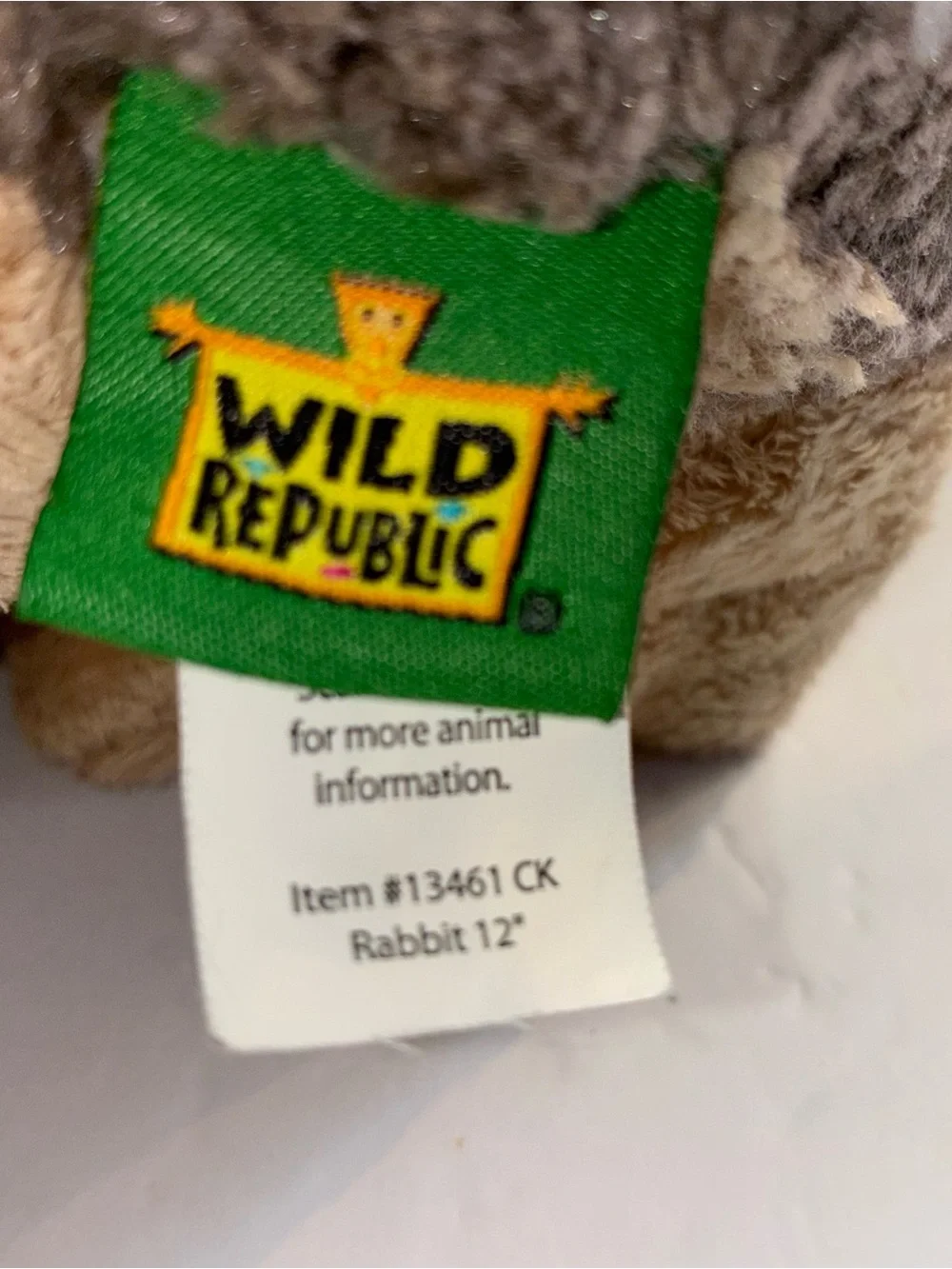 Vintage Wild Republican Cuddlekins Rabbit Plush Toy Cottontail Rabbit